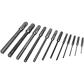 Mayhew Tools 62254 Pilot Punch, 12-Piece Set Kit Bag, Black Oxide Finish