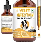 Natural Yeast Infection Treatment for Dogs,Supports Healthy Itch Relief,Inflammation Relief,Allergy Relief & More,Dog Ear Inf