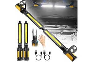 SYLSTAR Mechanic Work Light Bar with Upgraded Sensor Control - 2400LM LED, 4400mAh Rechargeable Underhood Work Light with Hooks & Magnetic Base for Car Repairing, Garage Workshop, Emergency