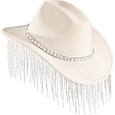 Womens Cowboy Hat Rhinestone Cowgirl Hats Wide Brim Diamond-Glitter-Western- Size:Medium-Large