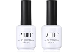 Gel Nail Polish Remover, AIBRIT 2 Pack Gel Polish Remover for Nails, Remove Soak off Gel Polish and Nail Polish, Removedor de Esmalte Gel, 1oz./30ml