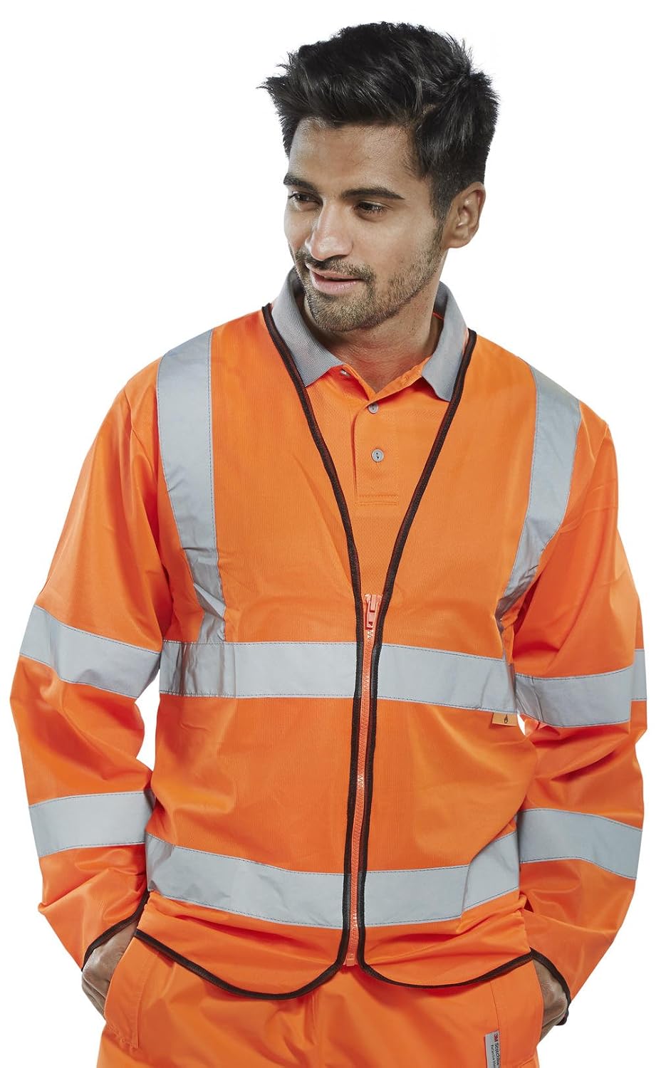 FIRE RETARDANT HI-VIS JERKIN ORANGE 4XL - Image 3