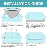 Teynewer Thick Velvet Sofa Cover 1 Seater Blue High Stretch Non-Slip Protector view 5