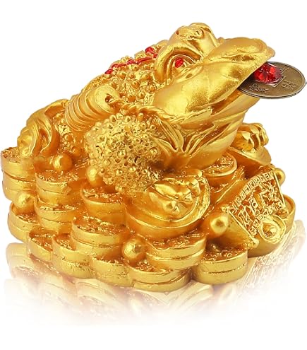 Amazon.com: RWSEFK 招财金蟾墨玉色-24 * 24 * 25CM/墨玉招财金蝉摆件
