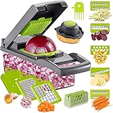 Vegetable/Onion Chopper，Cambom Veggie Chopper with 8 Blades Multifunctional 13 in 1 Food Chopper Kitchen Gadgets Vegetable Sl