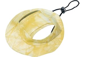 ETOFIXEE Cat Sun Hat,Dog Bucket Hat,Pet Sport Cap with 2Ear Holes-Must-Haves for National Dog Day Celebrations,Cute Canine Day Gifts,Sun-Safe & Comfortable Pet Headwear for S/M/LPets(Yellow, S)