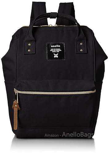 Japan Anello Backpack Unisex MINI SMALL BLACK Rucksack Waterproof