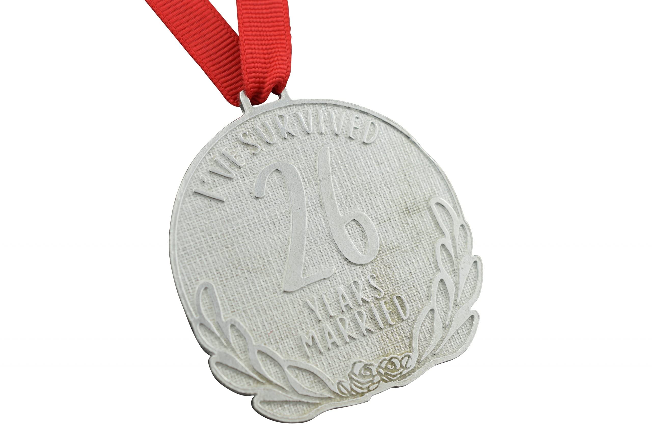 Pirantin 26th Anniversary Medal – I’ve Survived 26 Year Married Medal