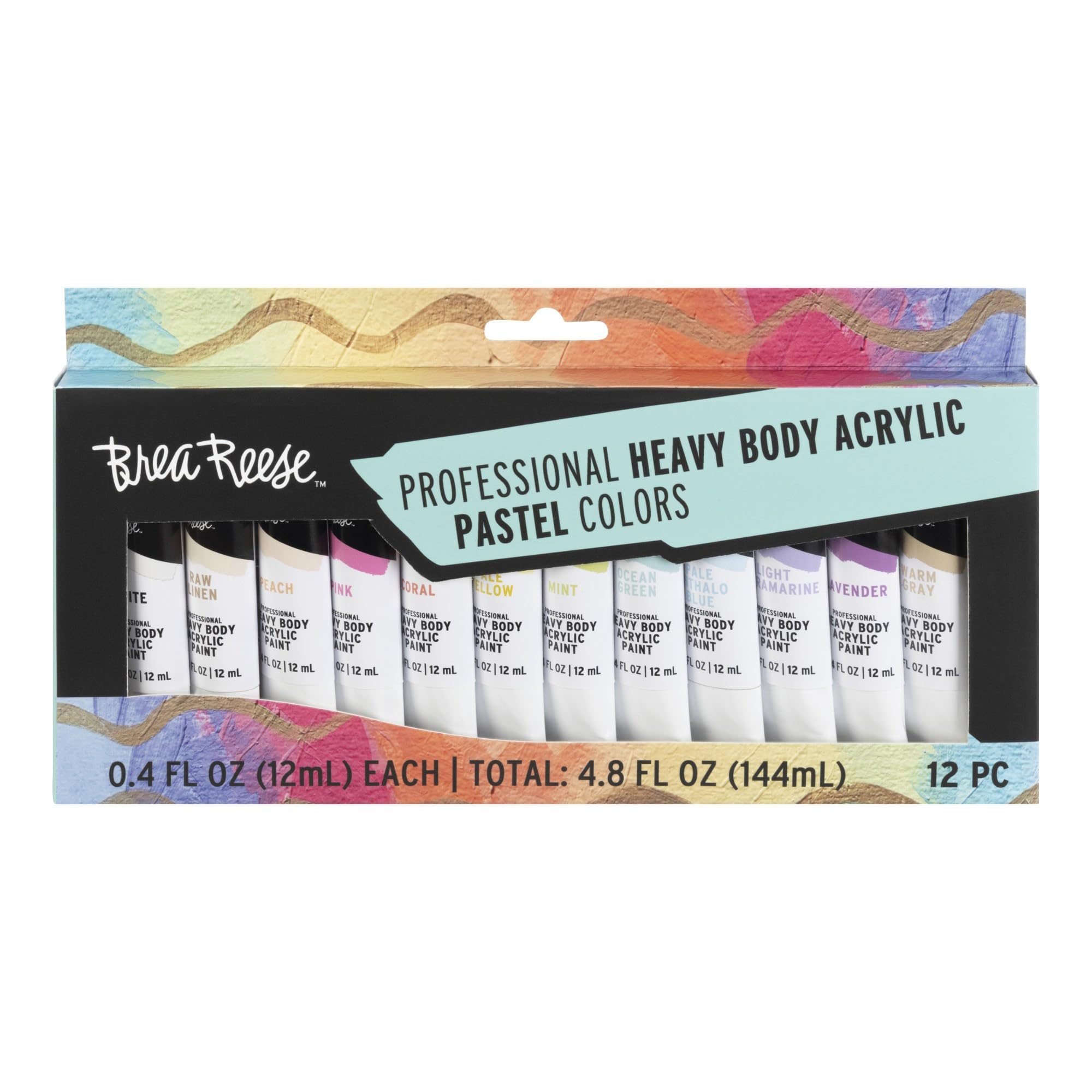Brea Reese Paint Set Acrylic Pastel, 12 ml (Pack of 12)