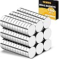 TRYMAG Small Magnets, Tiny Refrigerator Magnets Round Disc Magnets, Mini Premium Brushed Nickel Office Magnets for Crafts, DIY, Whiteboard and Fridge Magnets, Silvery, 8x2mm 100pcs