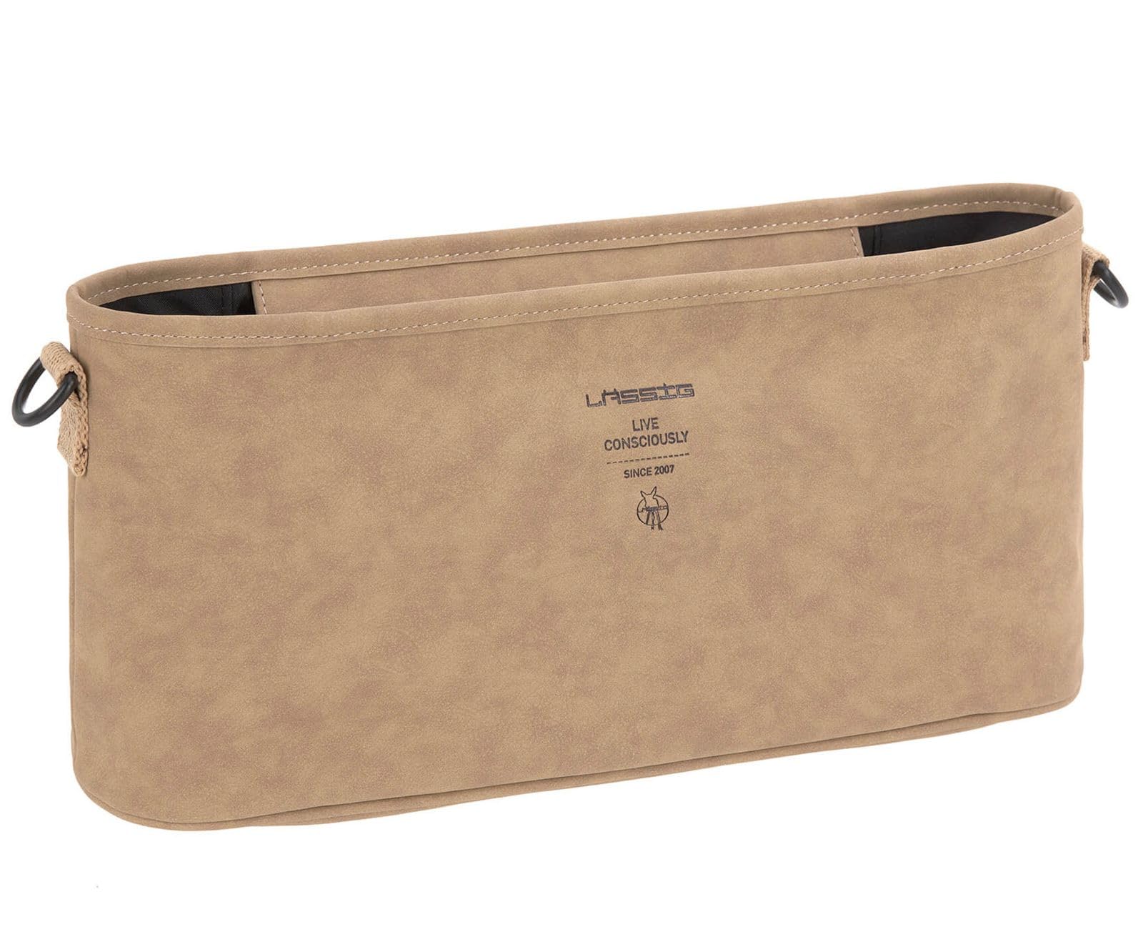 LÄSSIG Baby Stroller Organizer Buggy Organizer Stroller Bag Zipper, Camel