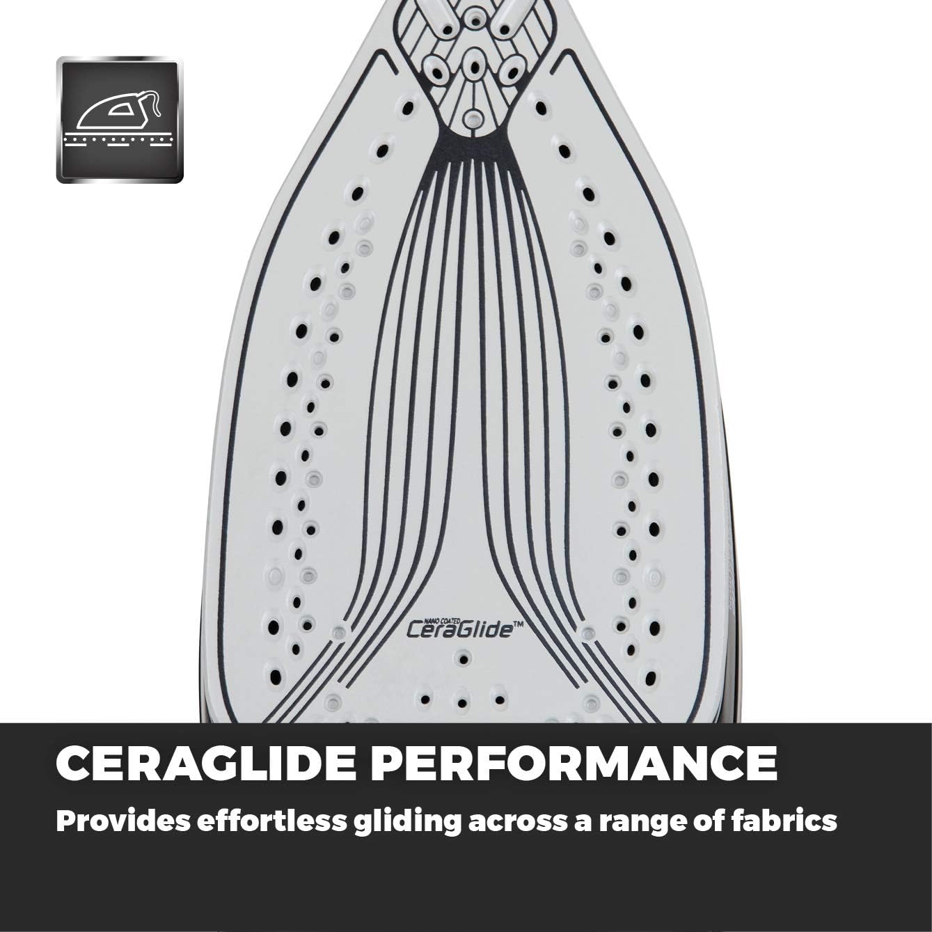 Tower CeraGlide T22011 Ultra Speed Iron with Ceramic Soleplate Variable Steam Function, 2600W, Purple - Image 5