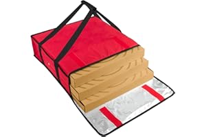 Trail maker Pizza Bags for Delivery Insulated Bag 2 Pizza Food Delivery Bag 20x20x6 Food Bag for Personal and Professional Use (Red)
