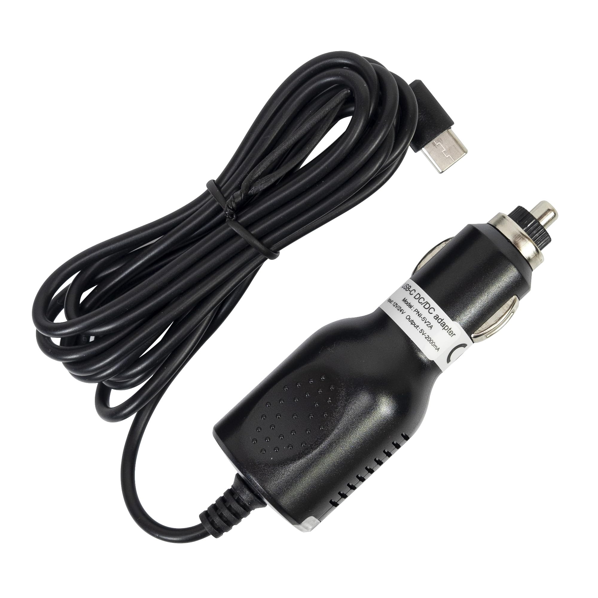 PNI car charger with USB-C plug 12V/24V - 5V 2A, for GPS, cable length 190 cm