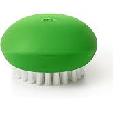 OXO Good Grips Vegetable Brush Black, 1 EA | Sturdy Nylon Bristles Clean Firm Produce, Non-Slip Grip, Ideal for Potatoes &amp; Carrots, Dishwasher Safe