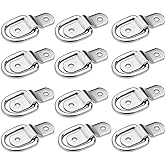 D-Ring Tie Downs Anchor1/4” Heavy Duty Surface Floor Mount Lashing Rings 2400 lbs Cargo Trailers Load-Bearing Hangers Bracket (Pack of 12)