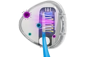 TAISHAN UV Sanitizer Toothbrush Case，Portable Rechargeable Travel Toothbrush Holder,Fits All Toothbrushes for Electric and Manual Toothbrushes,Safety Feature for Home and Travel