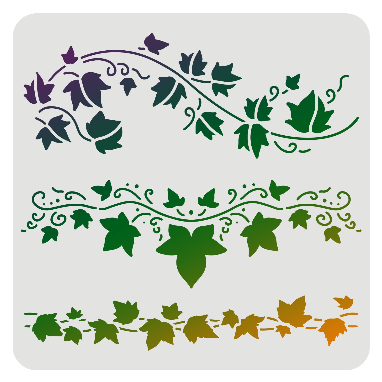 FINGERINSPIRE Ivy Stencil 30x30cm Classic Wall Border Sheet Stencils for Painting Reusable Vine Stencil DIY Sheet Drawing Stencil for Painting — image 1
