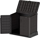 Duramax Cedargrain StoreAway 850L Plastic Garden Storage Shed Dark Brown view 5