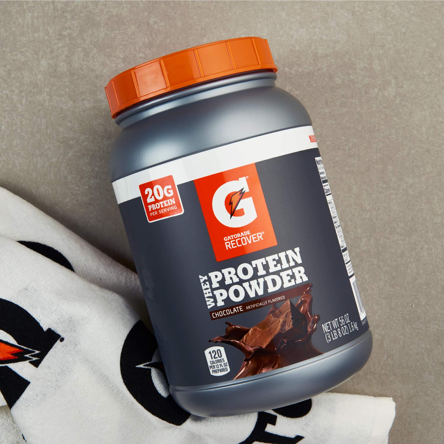 Gatorade Whey Protein Powder, Chocolate, 56 oz Canister (50 servings