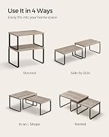 SONGMICS Spice Rack Set of 2 Expandable Kitchen Shelf Organisers Black Heather view 7