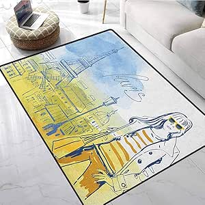 Paris Soft Bedroom Rugs 3x4 ft Paris Theme Eiffel Tower ...