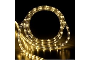 Tuanchuanrp 10Ft LED Rope Lights, LED Strip Lights Outdoor Waterproof Decorative Lighting for Indoor/Outdoor, Eaves,Backyards Garden,Party, Halloween, Christmas Decoration(Warm White)