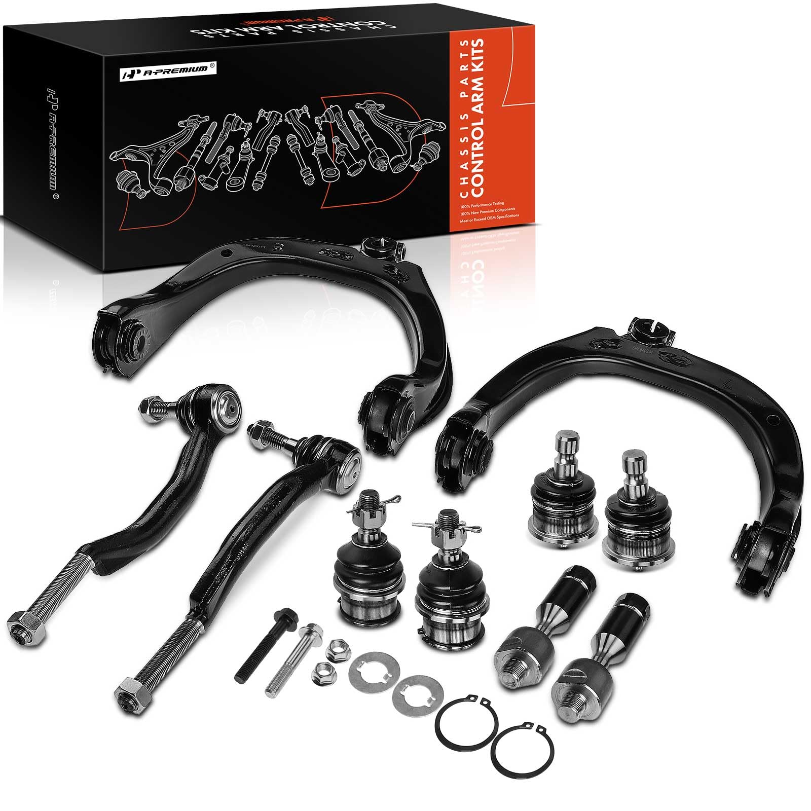Photo 1 of A-Premium Set of 10, Front Upper Control Arm, Upper Lower Ball Joint, Inner Outer Tie Rod End, Compatible with Chevrolet Trailblazer, GMC Envoy, Saab 9-7x, Buick Rainier, Isuzu Ascender