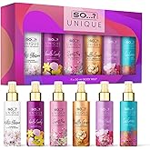 So…? Unique Body Mist Set - Perfumes for Women with Fresh, Floral, Sweet Scents - 6 Hour Wear Body Spray for Women - Travel Size Gift Set - 6 pcs
