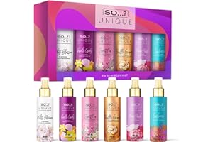 SO...? So…? Unique Body Mist Set - Perfumes for Women with Fresh, Floral, Sweet Scents - 6 Hour Wear Body Spray for Women - Travel Size Gift Set - 6 pcs