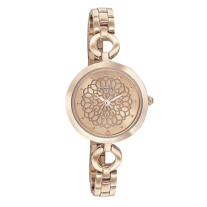 Buy Sonata Wedding Analog Rose Gold Dial Women's Watch 8147WM01