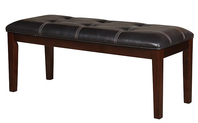 Homelegance Decatur 49" Cushioned Dining Bench, Dark Brown