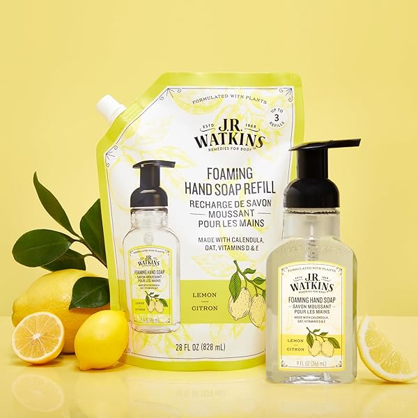 J.R. WATKINS LIQUID FOAMING HAND SOAP LEMON REFILL, PACK OF 1