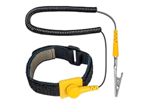 Anyongora Anti Static Wrist Strap, Adjustable ESD Wrist Strap with 360° Rotating Connector & 10ft Long Coiled Cord | Antistatic Wrist Band for PC Building, Electronics Repair & Assembly