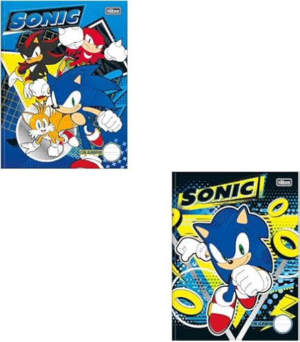 Caderno Brochurao Capa Dura Sonic 80Fls Pct Com 05-92949 | Amazon