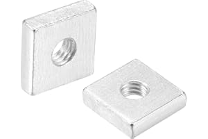 uxcell Square Nuts, M6x15mmx4mm Zinc-Plated Metric Coarse Thread Assortment Kit, 25 Pcs