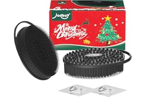 JODBUY 2 Packs Silicone Body Scrubber, Food-grade Body Scrubber for Men & Women, Exfoliating Silicone Loofah for Sensitive Sk