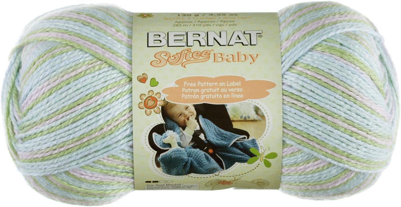 Bernat Softee Baby Yarn, Lavender Lullaby, Single Ball