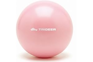 Trideer 9-Inch Pilates Ball, Small Exercise Ball for Yoga, Core Training, Physical Therapy, Balance, Stability and Stretching Pilates Equipment with Inflation Straw