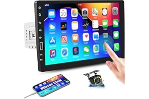 Single Din Car Stereo,9 Inch 1080P Touch Screen Car Radio with Mirror Link Bluetooth Hands-Free Call FM Radio Car Audio Suppo
