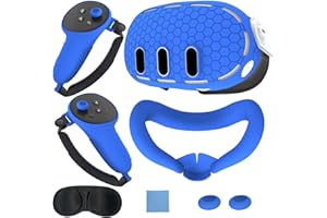 Silicone Cover for Meta Quest 3, MTomatoVR Protective Cover for Quest 3 Accessories, Soft Shell Skin, Face, Eyes & Lens Cover
