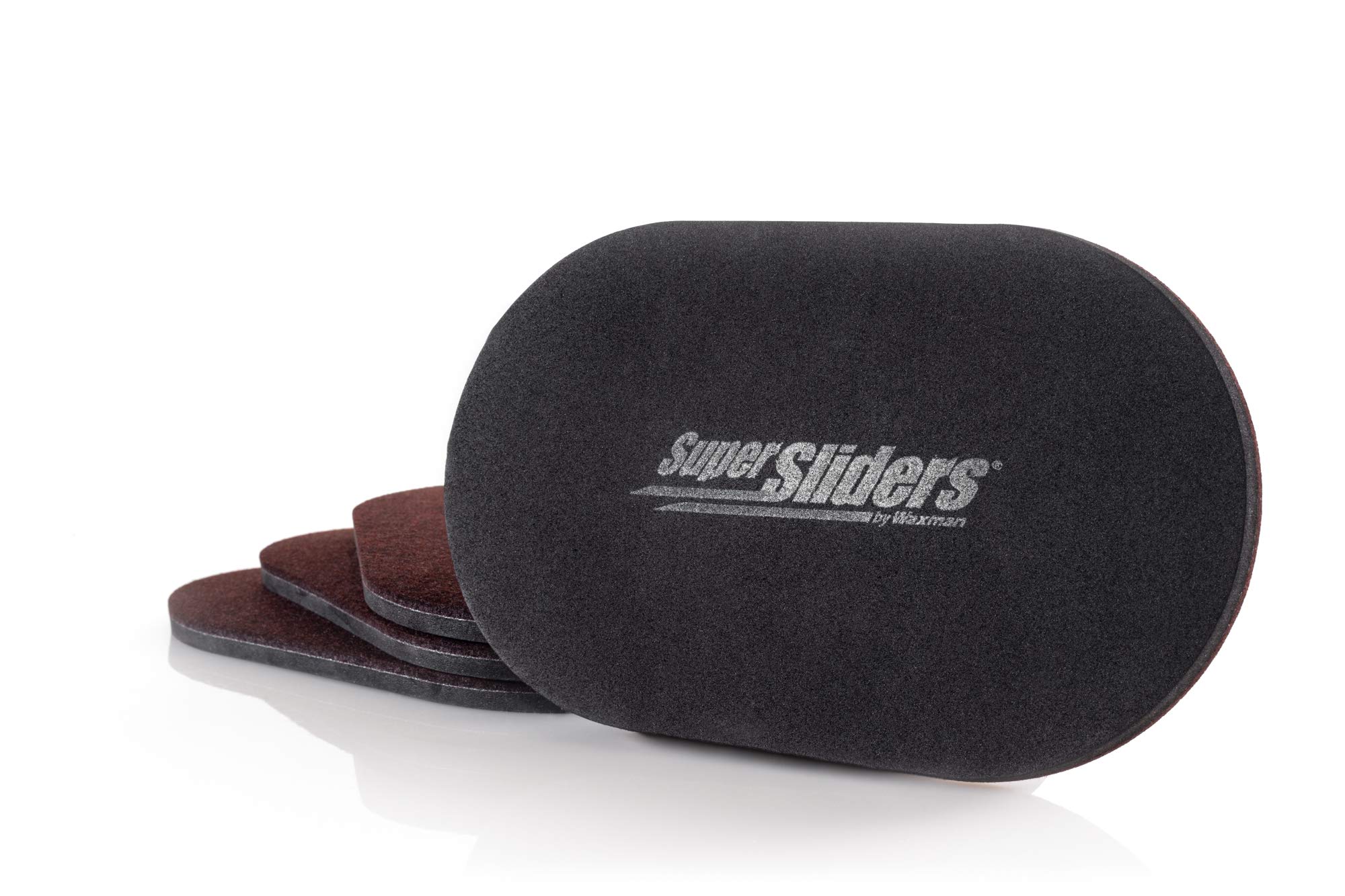 Super Sliders 4726595N Reusable XL Heavy Furniture Movers for Hardwood Floors Felt Protectors, Brown, 4 Pack