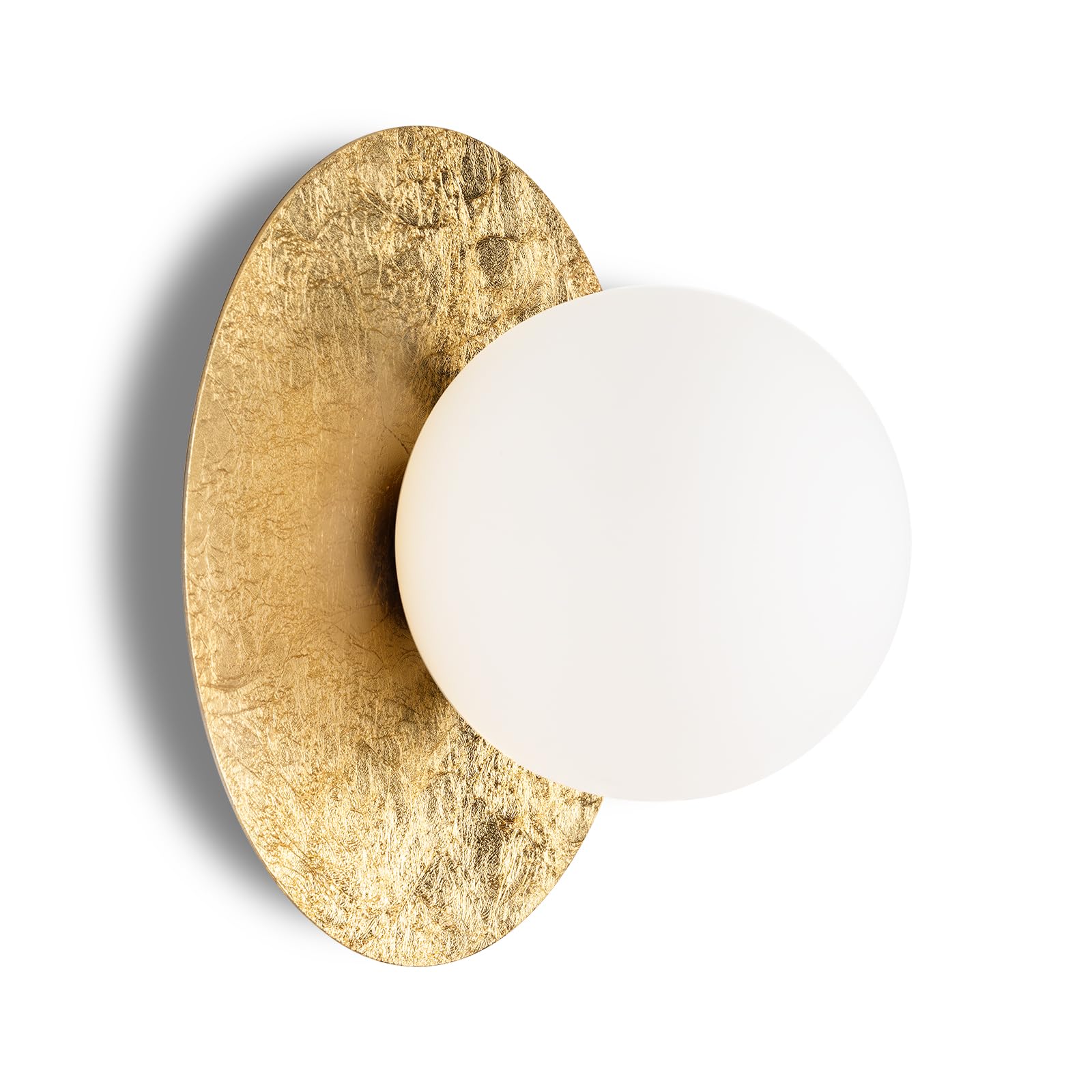 Photo 1 of Edwarmlux 1 Light Wall Sconce, Mid Century Modern Globe Wall Sconce, Ceiling Light Fixture, Vanity Light Fixture, Indoor Wall Light for Living Room Bedroom Hallway Bathroom Entry (Gold)