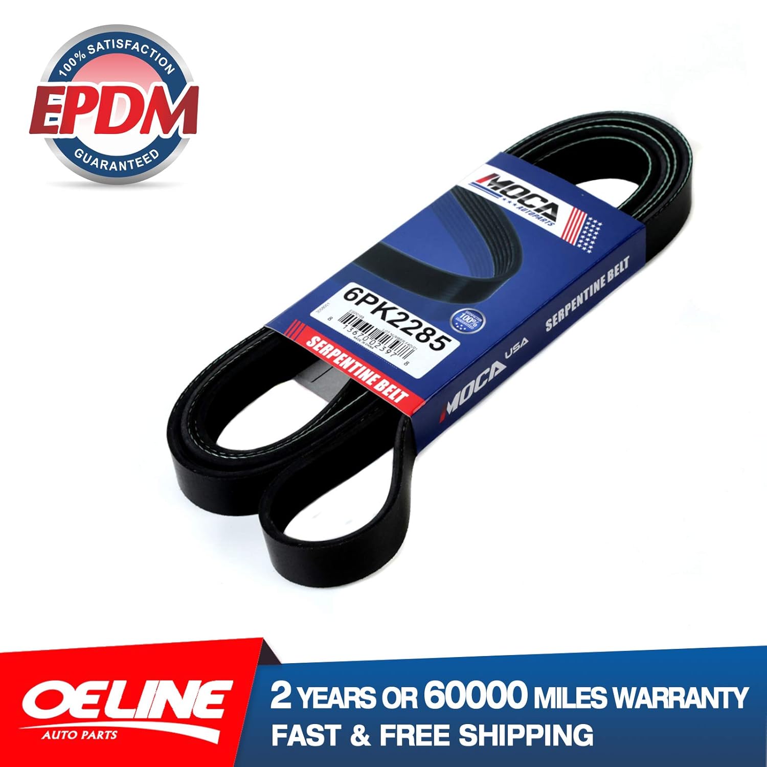 Amazon.com: MOCA 6PK2285 EPDM Serpentine Belt Fits Chevrolet GMC Isuzu Jeep  3.8L 4.2L 7.4L OHV 4-Door: Automotive