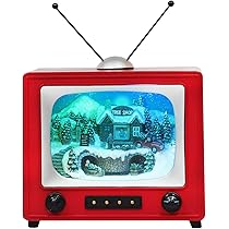 クリスマス ミュージカル テレビ ホワイト LEDライト 8曲収録 箱付き 卓上 71DF3BBOEsL._AC_UL210_SR210,