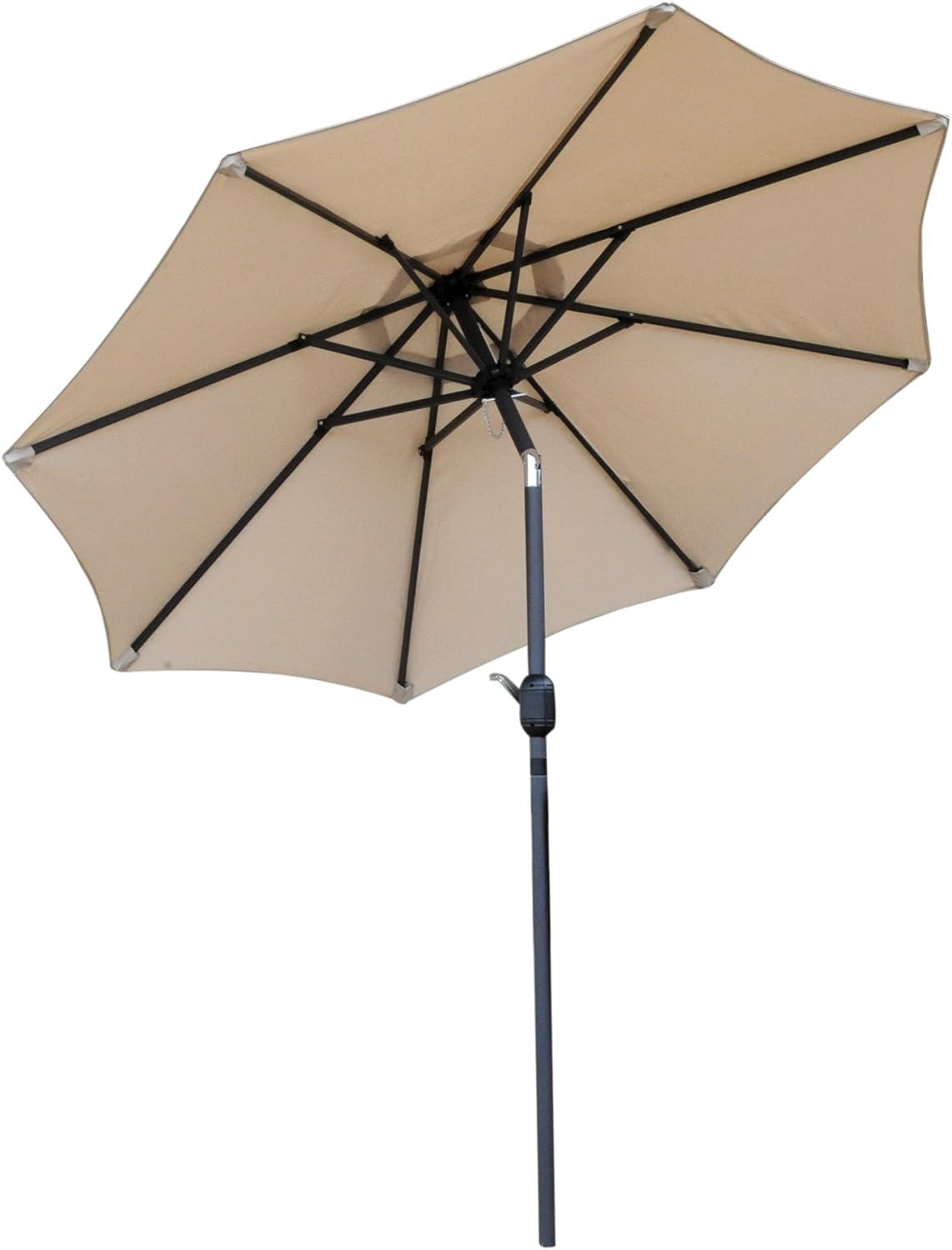 thatch umbrella walmart on Amazon Com Snail 7 2 Tilting Small Patio Umbrella Sunshade 1000 Hours Fade Resistant Outdoor Porch Table Umbrella With Push Button Tilt 8 Ribs Beige Garden Outdoor