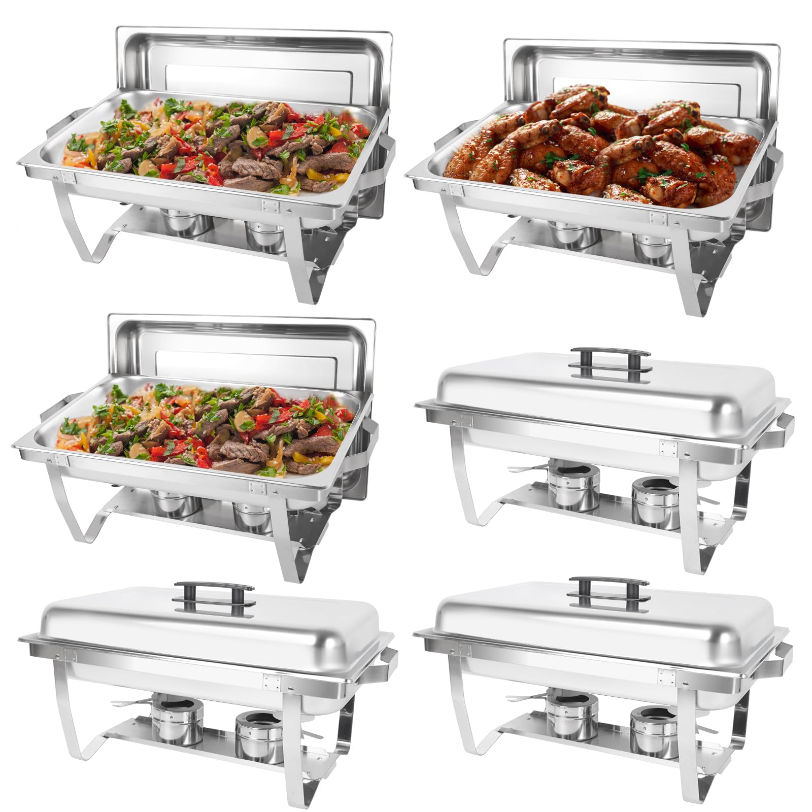 Mua IMACONE 6 Pack Chafing Dish Buffet Set, 8QT Stainless Steel ...