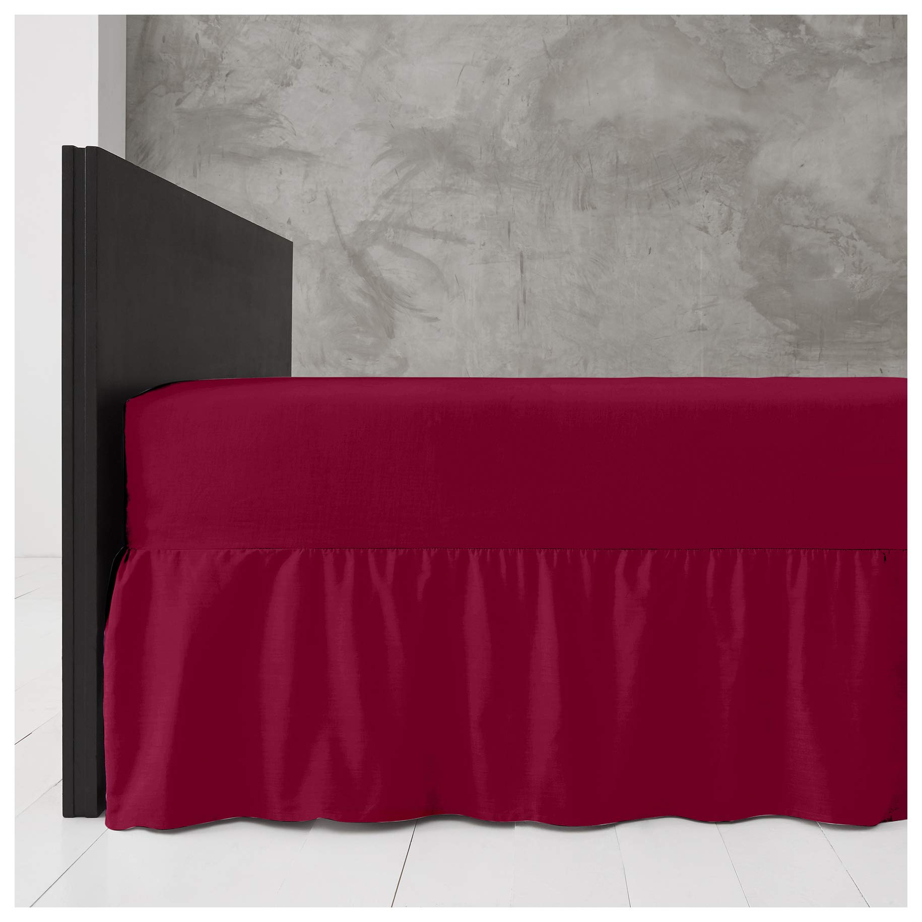 GC GAVENO CAVAILIA Valance Sheet, Polyester-Cotton, Red, Double