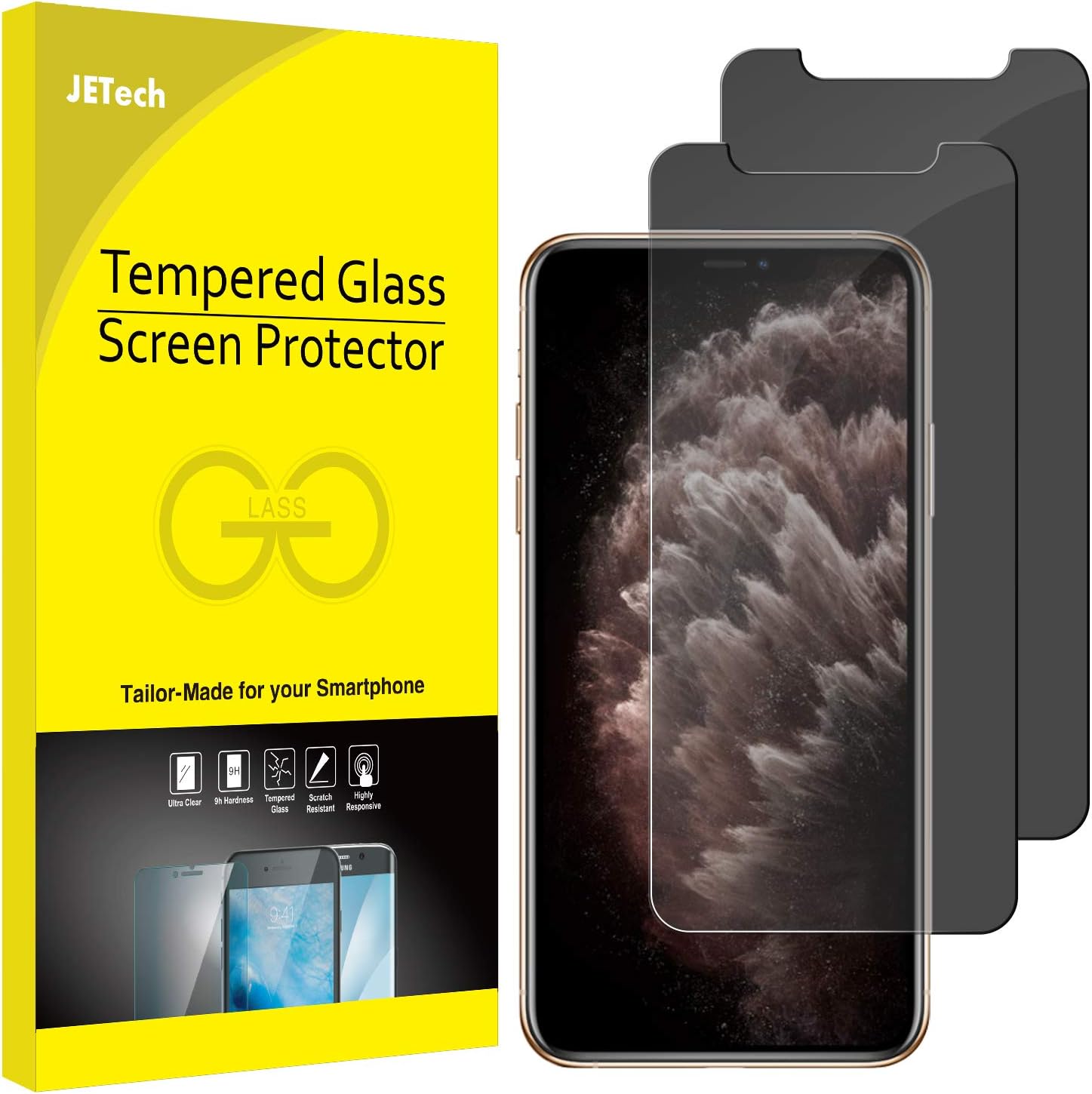 2 Protections D'écran En Verre Trempé Pour IPhone 11 Pro, XS Et X (5,8 Pouces) - Dureté 9H, Anti-rayures, Facile à Poser