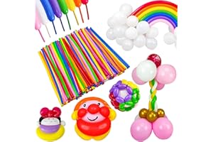 ZBYDNG Long Balloons Animals, Thickening 260 Balloons for Tying Balloon Arch, Twisting Latex Magic Modeling Skinny Birthday Balloons for Kid‘s Party Wedding Decoartion 100pcs (Color)